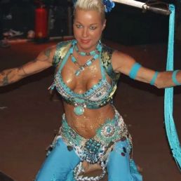 Stunt show Berghem  (NL) Miss Nagine with fakir and belly dance show