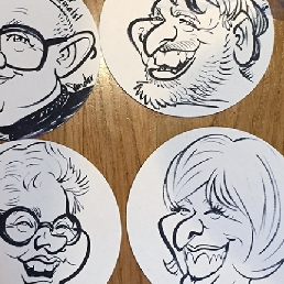 Caricature - beer mat artist