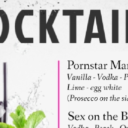 Cocktail Bar + Bartender + 50 Cocktails