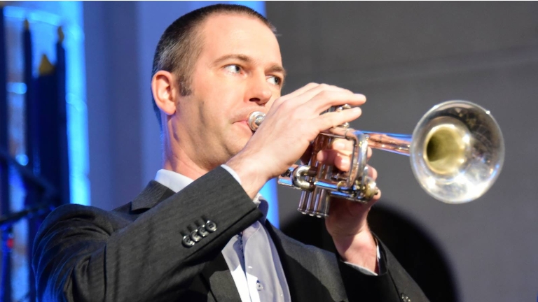 Trumpeter for wedding or funeral