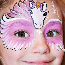 Face painting children's party and glitter tattoo