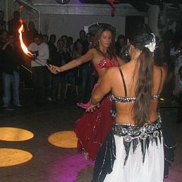 Belly dancer Laura with fire