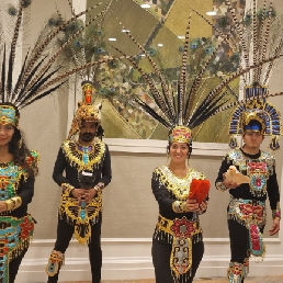 Azteka indianen Amazon show dansgroep
