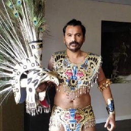 Azteka indianen Amazon show dansgroep
