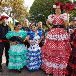 Animatie Lelystad  (NL) Flamenco Spaanse steltenlopers
