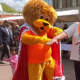 Animatie Ridderkerk  (NL) Mascotte Lex Leeuw op jouw Oranje event