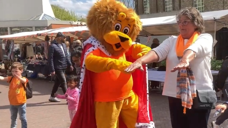 Mascot Lex Lion at your Orange event