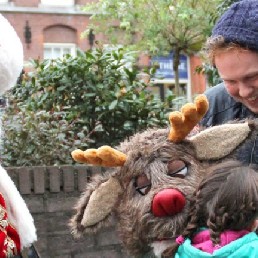 Santa Claus with Rudolph