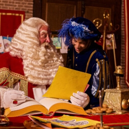 The real Sinterklaas on a house visit