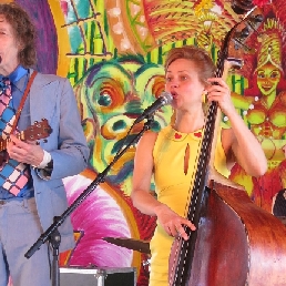 Heebie Jeebies trio - ukulele double bass