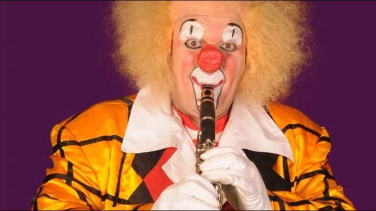 Muzikale Clown Teddy Klarinetti