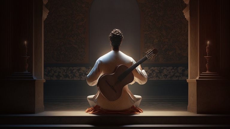 Classical Guitar support for Yoga class