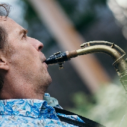 Saxophonist Overloon  (NL) Saxophonist Jan van Oort also Sax and DJ