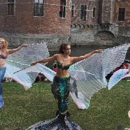 Celine: Mermaid Shows on land.