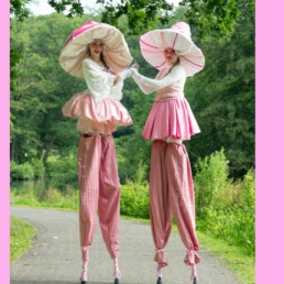 Actor Apeldoorn  (NL) Stilt walker Pink mushroom