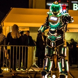 Blu Stilt Walker Led Robot