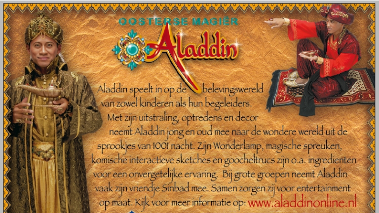Goochelaar Den Haag  (NL) Aladdin de Oosterse Magiër