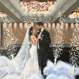 Live painter wedding