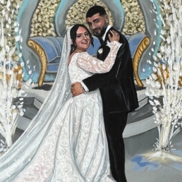 Live painter wedding