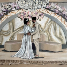 Live painter wedding