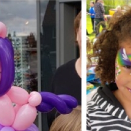 Combi balloonfigures and face painting
