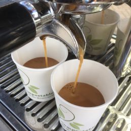 Barista met Mobiele Espressobar