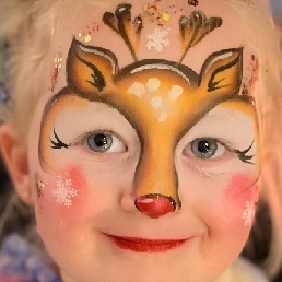 Make-up artist IJsselstein  (Utrecht)(NL) Christmas face painting with Lot and Loes