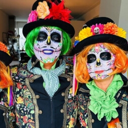 Schminker IJsselstein  (Utrecht)(NL) Sugarskulls met Lot en Loes