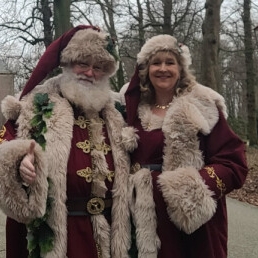 Real Santa Claus & Santa Woman for advertising