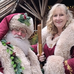 Real Santa Claus & Santa Woman for advertising