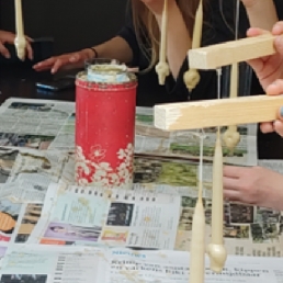 Workshop on wax candle making from beeswax