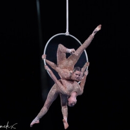 Duo aerial hoop act