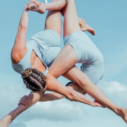 Duo aerial hoop act