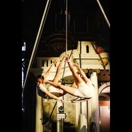 Duo aerial hoop act