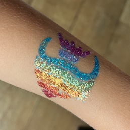Shiny GlitterTattoos with Drops/Dots