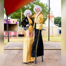 Disco Duo on Stilts