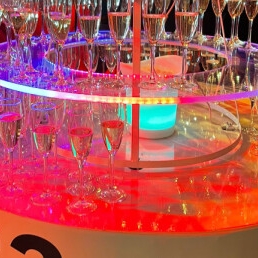 Champagne toren met LED-verlichting