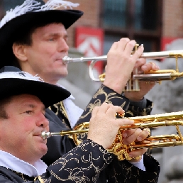Het Nederlands herauten trompet duo