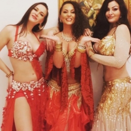 Belly dance group performance