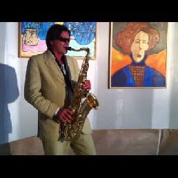 Saxophonist Jan Kiewiet de Jonge