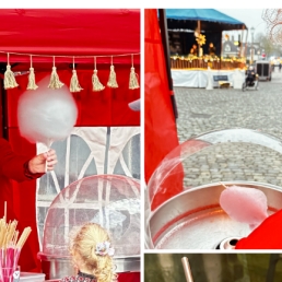 The red cotton candy tent