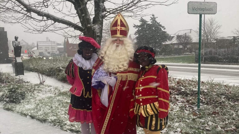 bezoek van sint en zijn pieten