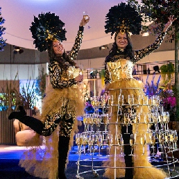 Animatie Beesd  (NL) Champagne jurk - Golden girls