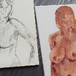 Nude Model Painting