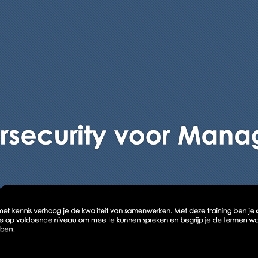 Trainer/Workshop Rhoon  (NL) Cybersecurity for Managers
