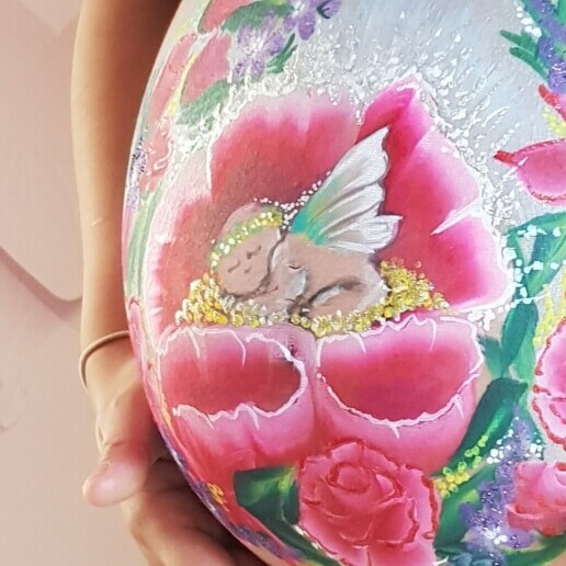 Bellypaint/Buikschildering Babyshower