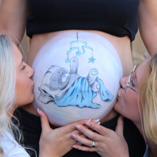 Bellypaint/Buikschildering Babyshower