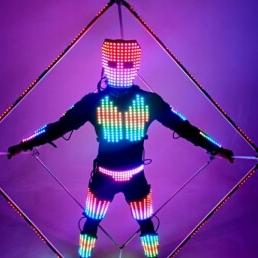 LED Cube + Suit - Visual juggling Act