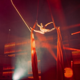 Aerial Silks & Cyr Wheel: Duo Acrobatics