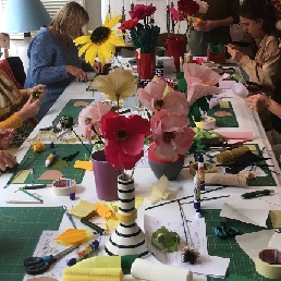 Papieren bloemen workshop